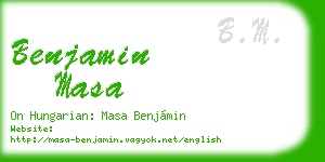 benjamin masa business card